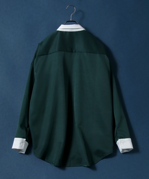 ANPAS(アンパス)の「Twill Fabric Big Silhouette Work Shirt/ツイル ビッグシルエット ワークシャツ(シャツ/ブラウス・メンズ・ホワイト/ブラック/グリーン/グレイッシュベージュ/ホワイト系その他/ブラック系その他/ベージュ系その他/グリーン系その他/ブルー系その他/グレイッシュブルー・M/L/XL)」の11枚目の写真