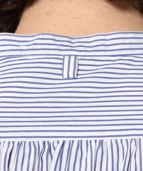 KATO`(カトー)の「KATO`/カトー ストライプスタンドカラーシャツ BS2212742(シャツ/ブラウス・メンズ・ホワイト/ネイビー・X-LARGE/MEDIUM/LARGE)」の8枚目の写真