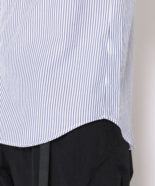 KATO`(カトー)の「KATO`/カトー ストライプスタンドカラーシャツ BS2212742(シャツ/ブラウス・メンズ・ホワイト/ネイビー・X-LARGE/MEDIUM/LARGE)」の6枚目の写真