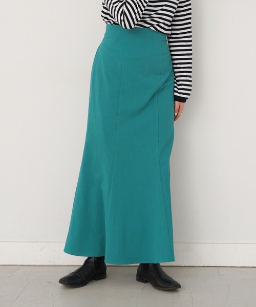 omom sot（オムオムソット）の「スカート マーメイド ハイウエスト omom sot（スカート・レディース・オレンジ/グリーン/アイボリー・F）」の5枚目の写真