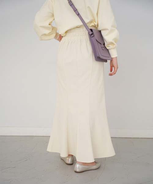 omom sot（オムオムソット）の「スカート マーメイド ハイウエスト omom sot（スカート・レディース・オレンジ/グリーン/アイボリー・F）」の8枚目の写真