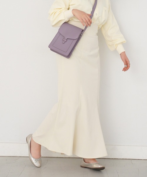 omom sot（オムオムソット）の「スカート マーメイド ハイウエスト omom sot（スカート・レディース・オレンジ/グリーン/アイボリー・F）」の9枚目の写真