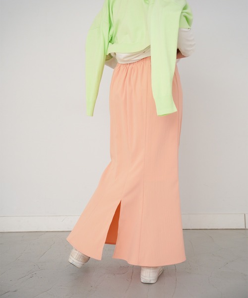omom sot（オムオムソット）の「スカート マーメイド ハイウエスト omom sot（スカート・レディース・オレンジ/グリーン/アイボリー・F）」の14枚目の写真