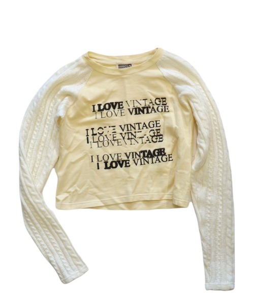 bonjour records（ボンジュールレコーズ）の「【MOSAIC SOCIETY】Cable knit cotton mix top（ニット/セーター・レディース・ホワイト・FREE）」の2枚目の写真