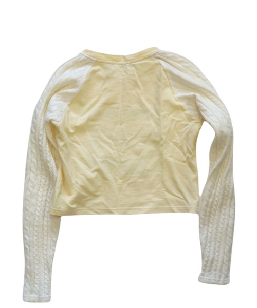 bonjour records（ボンジュールレコーズ）の「【MOSAIC SOCIETY】Cable knit cotton mix top（ニット/セーター・レディース・ホワイト・FREE）」の3枚目の写真