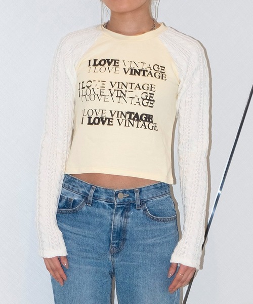 bonjour records（ボンジュールレコーズ）の「【MOSAIC SOCIETY】Cable knit cotton mix top（ニット/セーター・レディース・ホワイト・FREE）」の9枚目の写真