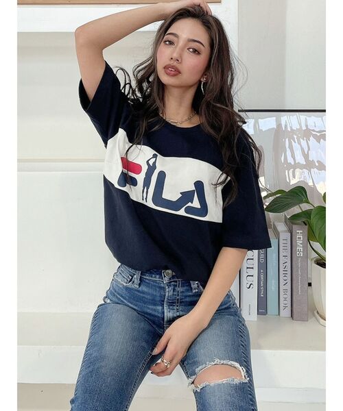 FILA（フィラ）の「GYDA×FILA BASKETBALL BIG Tシャツ（Tシャツ/カットソー・レディース・ブラック/ネイビー/オフホワイト・FREE）」の15枚目の写真