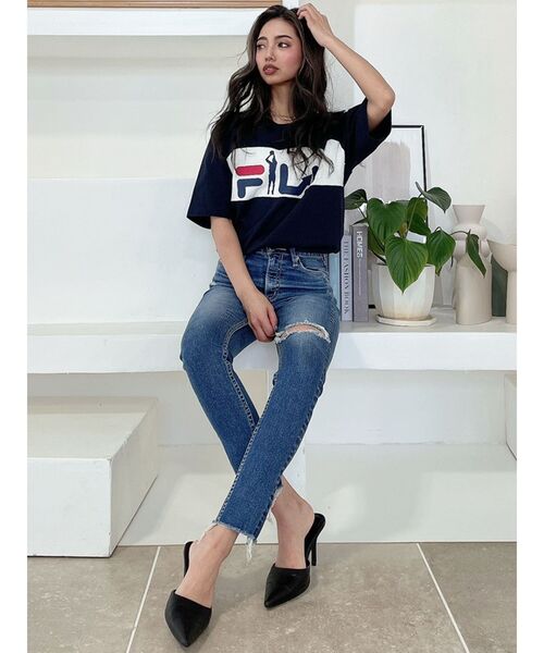 FILA（フィラ）の「GYDA×FILA BASKETBALL BIG Tシャツ（Tシャツ/カットソー・レディース・ブラック/ネイビー/オフホワイト・FREE）」の19枚目の写真