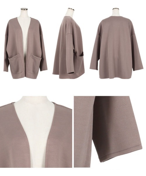 KOBE LETTUCE（コウベレタス）の「ざっくりポンチカーディガン（カーディガン/ボレロ・レディース・グレイッシュベージュ/ブラック/アイボリー/ホワイト系/ブラック系/ブラウン系・FREE）」の14枚目の写真