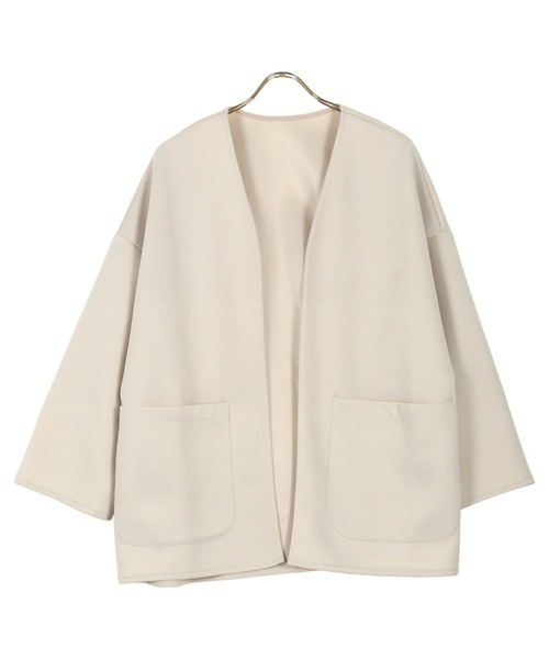 KOBE LETTUCE（コウベレタス）の「ざっくりポンチカーディガン（カーディガン/ボレロ・レディース・グレイッシュベージュ/ブラック/アイボリー/ホワイト系/ブラック系/ブラウン系・FREE）」の16枚目の写真