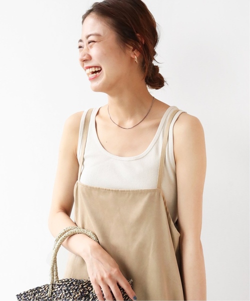 JOURNAL STANDARD relume（ジャーナルスタンダード　レリューム）の「《追加》オーガニックコットンマルドウテレコタンクトップ（タンクトップ・レディース・ホワイト/ブラック/ベージュ/ブラウン/カーキ・FREE）」の5枚目の写真