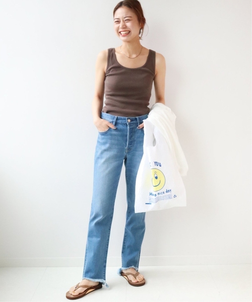 JOURNAL STANDARD relume（ジャーナルスタンダード　レリューム）の「《追加》オーガニックコットンマルドウテレコタンクトップ（タンクトップ・レディース・ホワイト/ブラック/ベージュ/ブラウン/カーキ・FREE）」の14枚目の写真