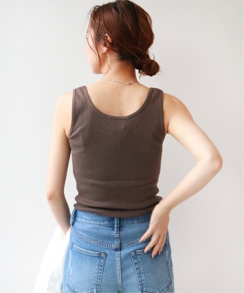 JOURNAL STANDARD relume（ジャーナルスタンダード　レリューム）の「《追加》オーガニックコットンマルドウテレコタンクトップ（タンクトップ・レディース・ホワイト/ブラック/ベージュ/ブラウン/カーキ・FREE）」の22枚目の写真