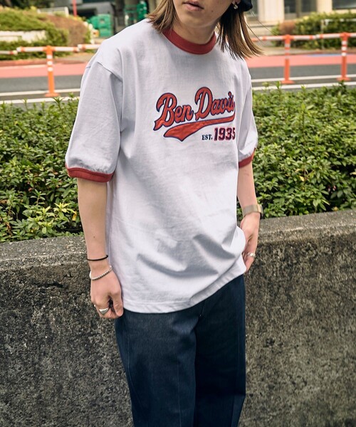 BEN DAVIS（ベンデイビス）の「【BEN DAVIS/ベンデイヴィス】 別注スタジアムロゴリンガーTee/ロゴリンガーTシャツ/ユニセックス（Tシャツ/カットソー・レディース・グリーン/ホワイト/ブルー/ブラック/レッド・SMALL/MEDIUM/LARGE/X-LARGE）」の10枚目の写真