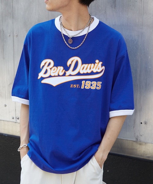 BEN DAVIS（ベンデイビス）の「【BEN DAVIS/ベンデイヴィス】 別注スタジアムロゴリンガーTee/ロゴリンガーTシャツ/ユニセックス（Tシャツ/カットソー・レディース・グリーン/ホワイト/ブルー/ブラック/レッド・SMALL/MEDIUM/LARGE/X-LARGE）」の4枚目の写真