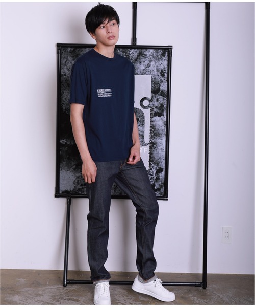 A DEGREE FAHRENHEIT（エーディグリーファーレンハイ）の「【ユニセックス商品】MINTオ-バーサイズ5分袖T（Tシャツ/カットソー・メンズ・ホワイト/ネイビー/ラベンダー・MEDIUM/LARGE/FREE）」の8枚目の写真