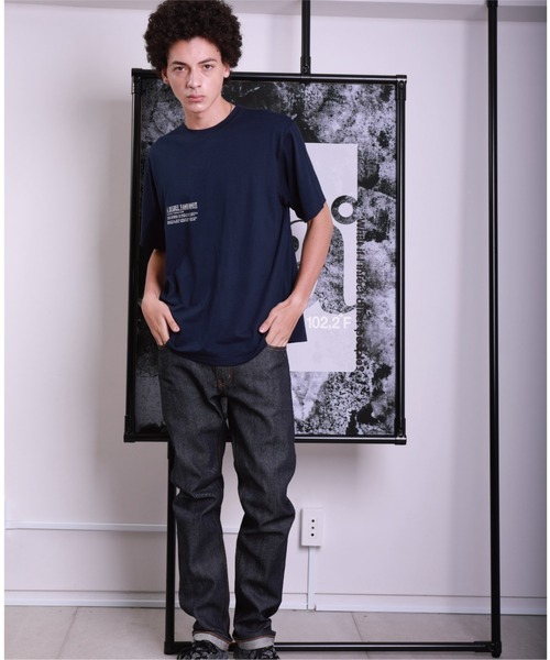 A DEGREE FAHRENHEIT（エーディグリーファーレンハイ）の「【ユニセックス商品】MINTオ-バーサイズ5分袖T（Tシャツ/カットソー・メンズ・ホワイト/ネイビー/ラベンダー・MEDIUM/LARGE/FREE）」の11枚目の写真