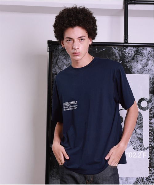 A DEGREE FAHRENHEIT（エーディグリーファーレンハイ）の「【ユニセックス商品】MINTオ-バーサイズ5分袖T（Tシャツ/カットソー・メンズ・ホワイト/ネイビー/ラベンダー・MEDIUM/LARGE/FREE）」の12枚目の写真