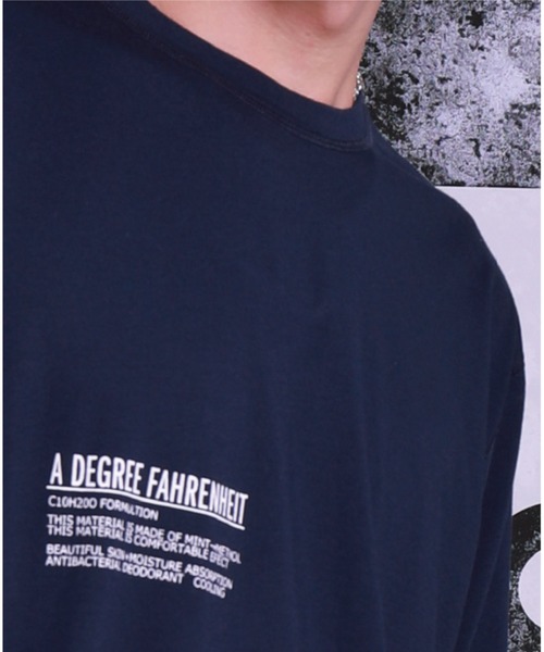 A DEGREE FAHRENHEIT（エーディグリーファーレンハイ）の「【ユニセックス商品】MINTオ-バーサイズ5分袖T（Tシャツ/カットソー・メンズ・ホワイト/ネイビー/ラベンダー・MEDIUM/LARGE/FREE）」の14枚目の写真