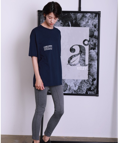 A DEGREE FAHRENHEIT（エーディグリーファーレンハイ）の「【ユニセックス商品】MINTオ-バーサイズ5分袖T（Tシャツ/カットソー・メンズ・ホワイト/ネイビー/ラベンダー・MEDIUM/LARGE/FREE）」の13枚目の写真