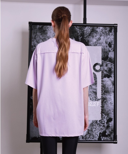 A DEGREE FAHRENHEIT（エーディグリーファーレンハイ）の「【ユニセックス商品】MINTオ-バーサイズ5分袖T（Tシャツ/カットソー・メンズ・ホワイト/ネイビー/ラベンダー・MEDIUM/LARGE/FREE）」の17枚目の写真