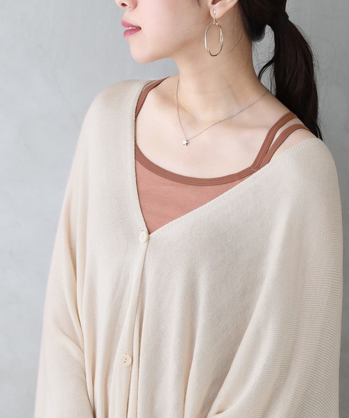 n'OrLABEL（ノアールレーベル）の「【廃盤】【機能素材】『バッククロスブラトップ』（インナーウェア/肌着・レディース・ブラック/グレイッシュブルー/オレンジ/オフホワイト・LL/M/L）」の4枚目の写真