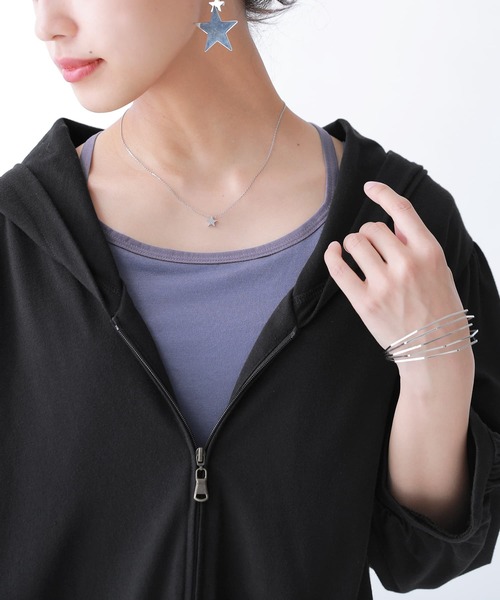 n'OrLABEL（ノアールレーベル）の「【廃盤】【機能素材】『バッククロスブラトップ』（インナーウェア/肌着・レディース・ブラック/グレイッシュブルー/オレンジ/オフホワイト・LL/M/L）」の7枚目の写真