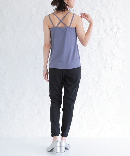 n'OrLABEL（ノアールレーベル）の「【廃盤】【機能素材】『バッククロスブラトップ』（インナーウェア/肌着・レディース・ブラック/グレイッシュブルー/オレンジ/オフホワイト・LL/M/L）」の13枚目の写真