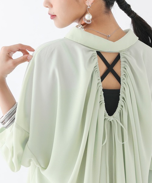 n'OrLABEL（ノアールレーベル）の「【廃盤】【機能素材】『バッククロスブラトップ』（インナーウェア/肌着・レディース・ブラック/グレイッシュブルー/オレンジ/オフホワイト・LL/M/L）」の18枚目の写真