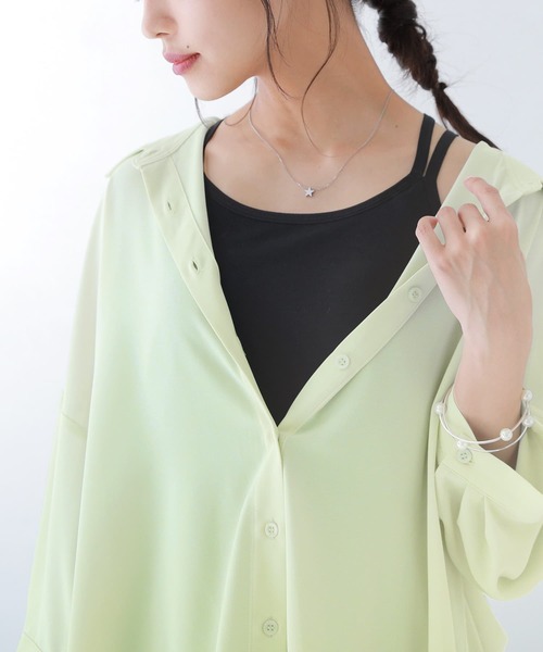 n'OrLABEL（ノアールレーベル）の「【廃盤】【機能素材】『バッククロスブラトップ』（インナーウェア/肌着・レディース・ブラック/グレイッシュブルー/オレンジ/オフホワイト・LL/M/L）」の19枚目の写真