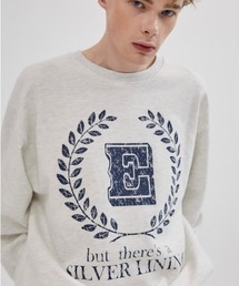 ESC STUDIO | 【ESC STUDIO/イーエスシースタジオ】laurel leaves mtm ロゴ プリント スウェット シャツ オーバーサイズ(スウェット)