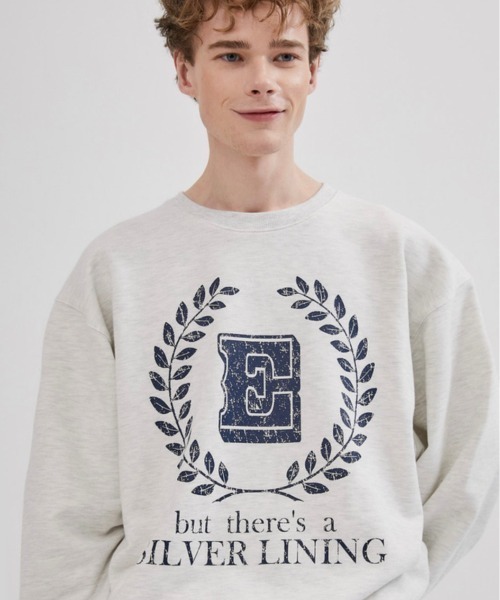 ESC STUDIO(イーエスシースタジオ)の「【ESC STUDIO/イーエスシースタジオ】laurel leaves mtm ロゴ プリント スウェット シャツ オーバーサイズ(スウェット・メンズ・ブラック/杢グレー/ブルー・ONE SIZE)」の21枚目の写真