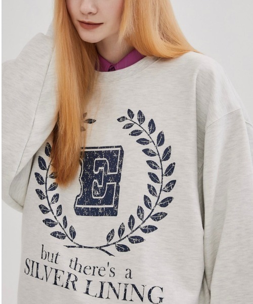 ESC STUDIO(イーエスシースタジオ)の「【ESC STUDIO/イーエスシースタジオ】laurel leaves mtm ロゴ プリント スウェット シャツ オーバーサイズ(スウェット・メンズ・ブラック/杢グレー/ブルー・ONE SIZE)」の17枚目の写真