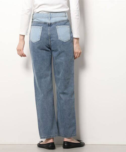 WC（ダブル シー）の「切り替えデザインデニム（デニムパンツ・レディース・ブルー/ブラック・FREE）」の3枚目の写真