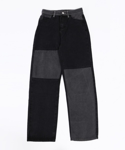 WC（ダブル シー）の「切り替えデザインデニム（デニムパンツ・レディース・ブルー/ブラック・FREE）」の6枚目の写真