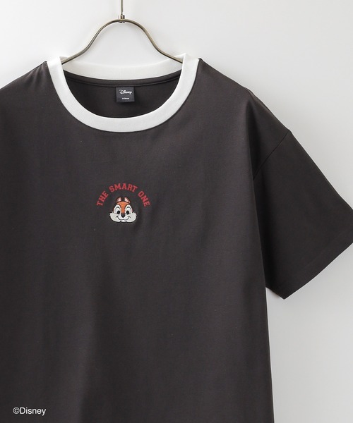 Honeys（ハニーズ）の「ディズニー／ゆるＴシャツ（Tシャツ/カットソー・レディース・ホワイト/パープル/イエロー/ホワイト系その他/スミクロ・S/M/L）」の4枚目の写真