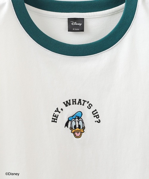 Honeys（ハニーズ）の「ディズニー／ゆるＴシャツ（Tシャツ/カットソー・レディース・ホワイト/パープル/イエロー/ホワイト系その他/スミクロ・S/M/L）」の9枚目の写真