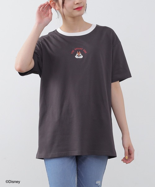 Honeys（ハニーズ）の「ディズニー／ゆるＴシャツ（Tシャツ/カットソー・レディース・ホワイト/パープル/イエロー/ホワイト系その他/スミクロ・S/M/L）」の18枚目の写真