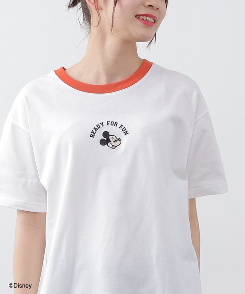 Honeys（ハニーズ）の「ディズニー／ゆるＴシャツ（Tシャツ/カットソー・レディース・ホワイト/パープル/イエロー/ホワイト系その他/スミクロ・S/M/L）」の12枚目の写真