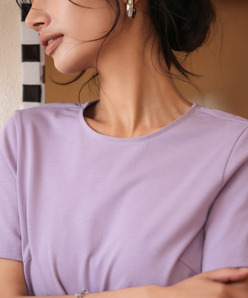 SAISON DE PAPILLON（セゾンドパピヨン）の「ティアードTシャツカットソー（Tシャツ/カットソー・レディース・ホワイト/ブラック/ラベンダー・M/L）」の9枚目の写真