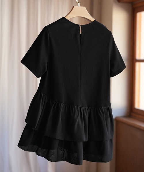 SAISON DE PAPILLON（セゾンドパピヨン）の「ティアードTシャツカットソー（Tシャツ/カットソー・レディース・ホワイト/ブラック/ラベンダー・M/L）」の21枚目の写真