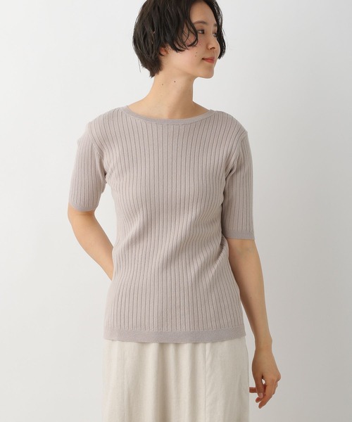 LEPSIM（レプシィム）の「12ゲージリブクループルオーバー　265074（ニット/セーター・レディース・ブラック/レッド/グレイッシュベージュ・MEDIUM/LARGE）」の3枚目の写真