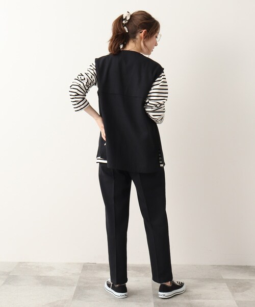 DRESKIP（ドレスキップ）の「◆麻混ベルト風タックゆるテ－パ－ドパンツ【セットアップ可】（その他パンツ・レディース・グリーン/ブラック/ナチュラル・02/04/03）」の12枚目の写真