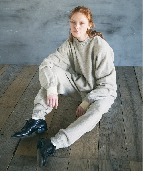 UNFIL（アンフィル）の「unfil アンフィル / silk wool honeycomb-knit mock neck sweater シルクウール ハニカムニット モックネックセーター / WWFL-UU002（ニット/セーター・メンズ・ベージュ/チャコールグレー・4/5）」の14枚目の写真