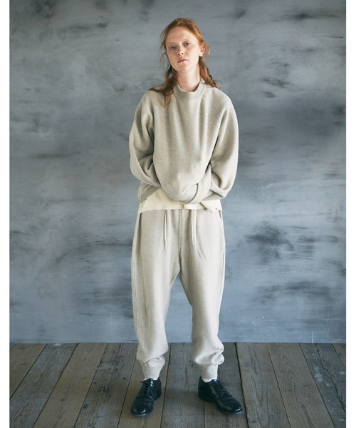 UNFIL（アンフィル）の「unfil アンフィル / silk wool honeycomb-knit mock neck sweater シルクウール ハニカムニット モックネックセーター / WWFL-UU002（ニット/セーター・メンズ・ベージュ/チャコールグレー・4/5）」の19枚目の写真