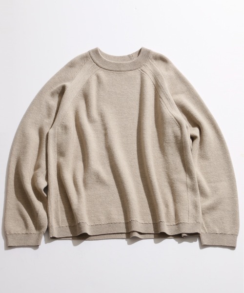 UNFIL（アンフィル）の「unfil アンフィル / silk wool honeycomb-knit mock neck sweater シルクウール ハニカムニット モックネックセーター / WWFL-UU002（ニット/セーター・メンズ・ベージュ/チャコールグレー・4/5）」の22枚目の写真