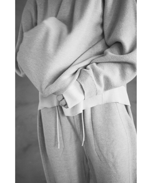 UNFIL（アンフィル）の「unfil アンフィル / silk wool honeycomb-knit mock neck sweater シルクウール ハニカムニット モックネックセーター / WWFL-UU002（ニット/セーター・メンズ・ベージュ/チャコールグレー・4/5）」の12枚目の写真