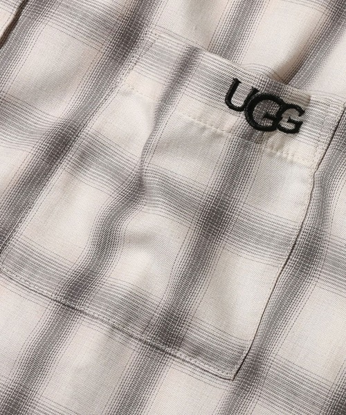UGG（アグ）の「UGG@mos チェックロングシャツ（シャツ/ブラウス・レディース・ブラック/オレンジ/ブルー・M/L）」の9枚目の写真