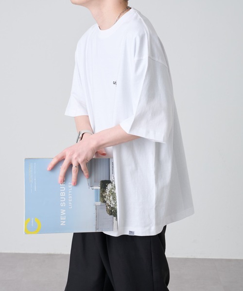 COLONY 2139(コロニートゥーワンスリーナイン)の「ワンポイント刺繍BIG T / UNISEX オーバーサイズ(Tシャツ/カットソー・メンズ・ホワイト/ブラック/オレンジ・MEDIUM/LARGE)」の6枚目の写真