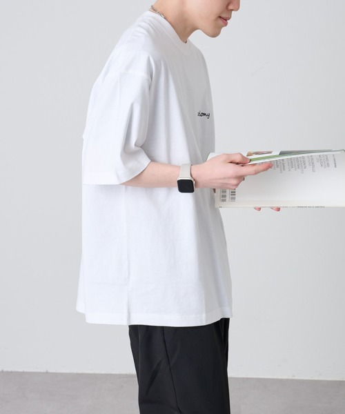 COLONY 2139(コロニートゥーワンスリーナイン)の「ワンポイント刺繍BIG T / UNISEX オーバーサイズ(Tシャツ/カットソー・メンズ・ホワイト/ブラック/オレンジ・MEDIUM/LARGE)」の9枚目の写真